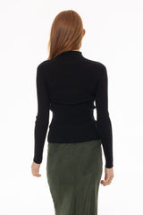 Black Cut Out Sweater