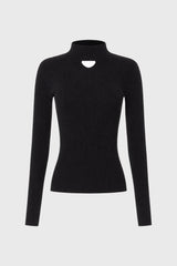 Black Cut Out Sweater