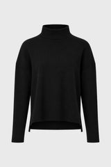 Black Drop Shoulder Sweater Top