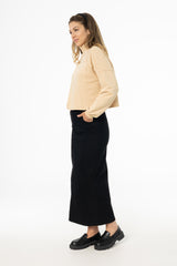 Black Everyday Denim Skirt