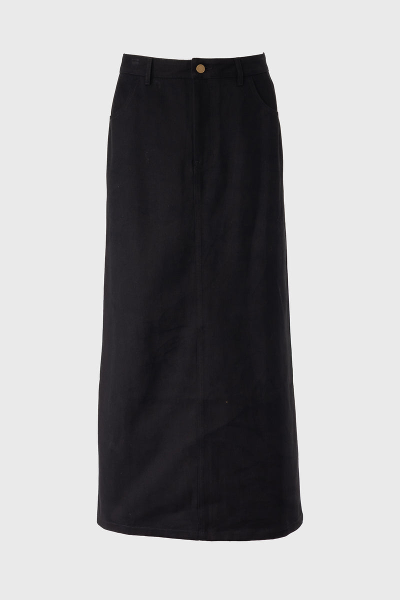 Black Everyday Denim Skirt