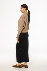 Black Everyday Microsuede Skirt