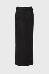 Black Everyday Microsuede Skirt
