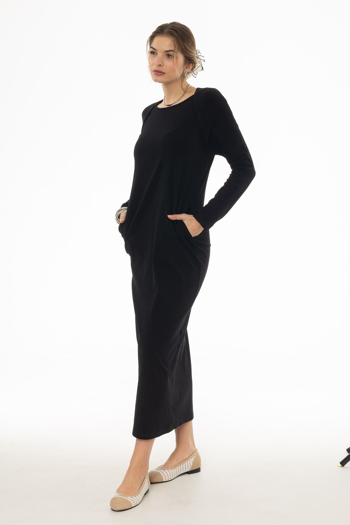 Black Faux Shrug Maxi Dress BLANK Black Faux Shrug Maxi Dress BLANK