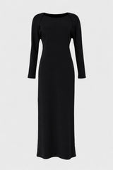 Black Faux Shrug Maxi Dress