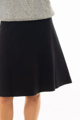 Black Flare Knit Skirt