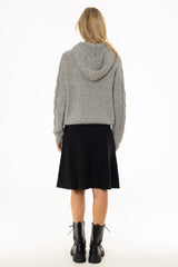 Black Flare Knit Skirt