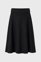 Black Flare Knit Skirt