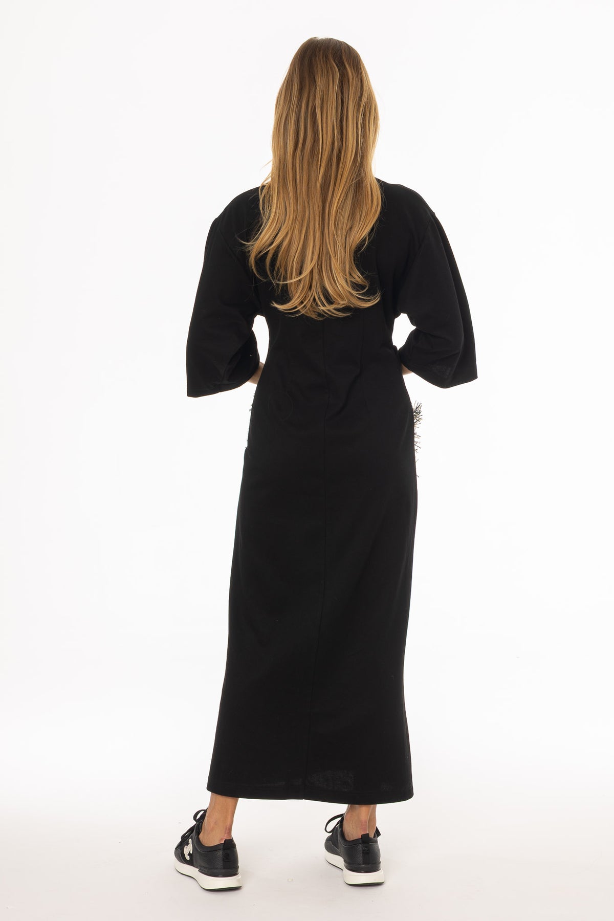 Black Front Tie Knot Maxi Dress – BLANK
