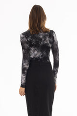 Black Galaxy Round Neck T-Shirt