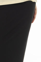 Black Herringbone Textured Skirt