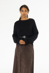 Black High-Low Oversized Sweater