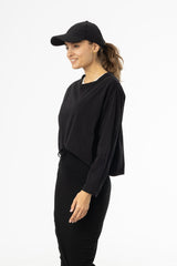 Black High Low Drawstring Tee