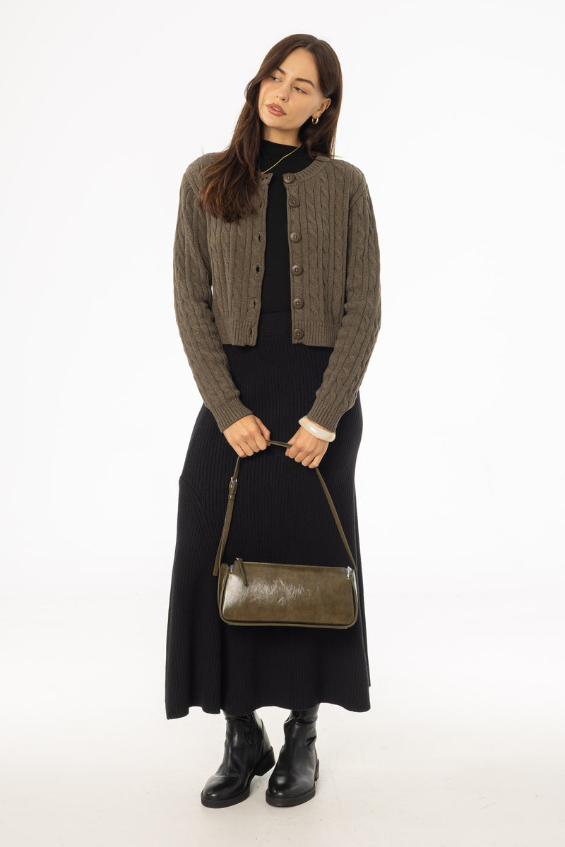 Black Knit Circle Skirt