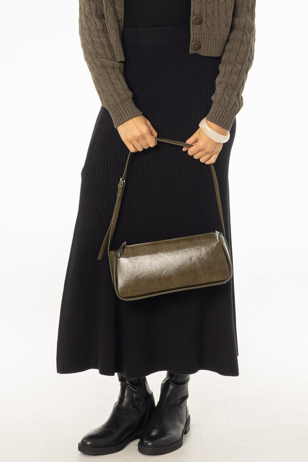 Black Knit Circle Skirt