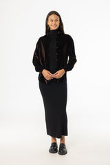 Black Knit Maxi Skirt