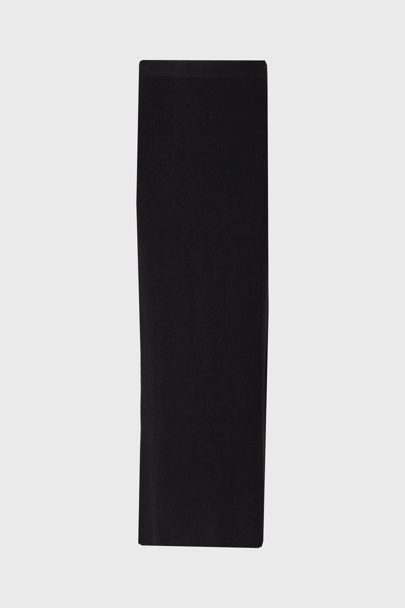 Black Knit Maxi Skirt
