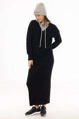 Black Knit Maxi Skirt