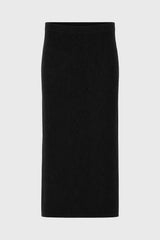 Black Knit Maxi Skirt