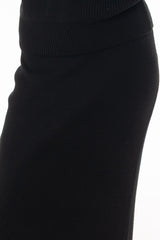 Black Knit Maxi Skirt