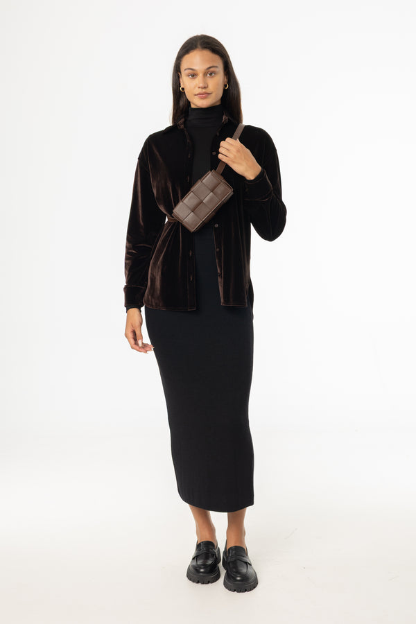Black Knit Maxi Skirt