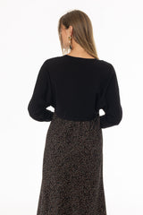 Black Knit Overlay