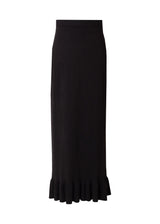 Black Knit Ruffle Skirt