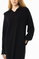 Black Knit Sweater Dress