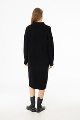 Black Knit Sweater Dress