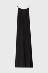 Black Linen Feel Slip Dress