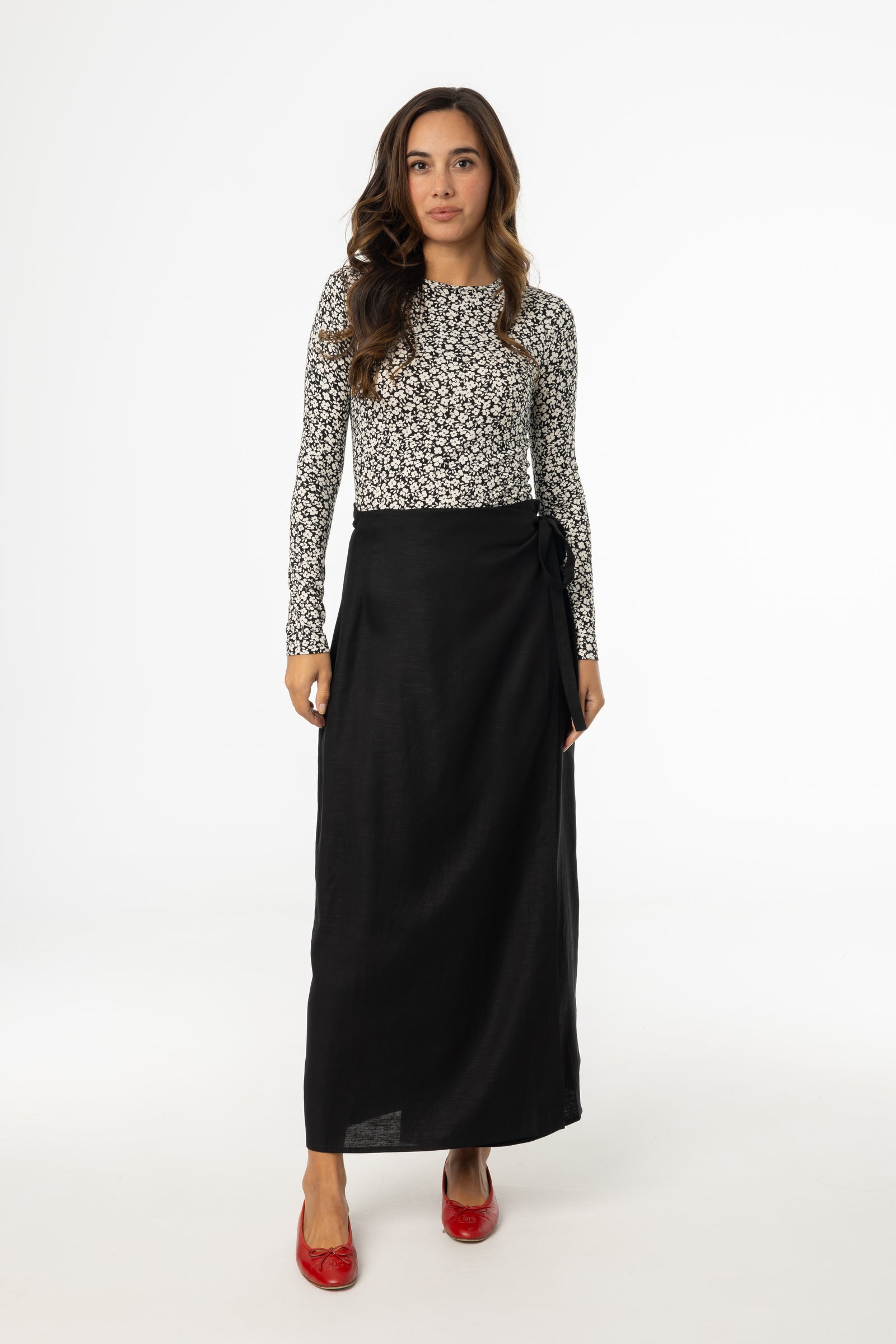 wrap skirts and dresses Black Linen Wrap Skirt – BLANK