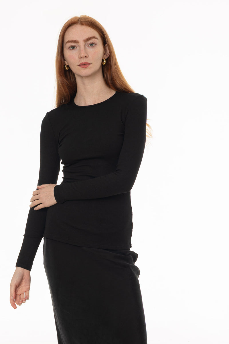 black long sleeve t shirt dress Ribbed T-Shirt – BLANK trend casual look US Shoe Size:12 ZDiscount_TX15off womens casual dresses long