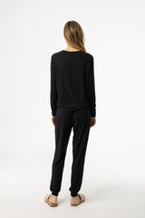 Black Long Sleeve Shirt and Jogger Pants