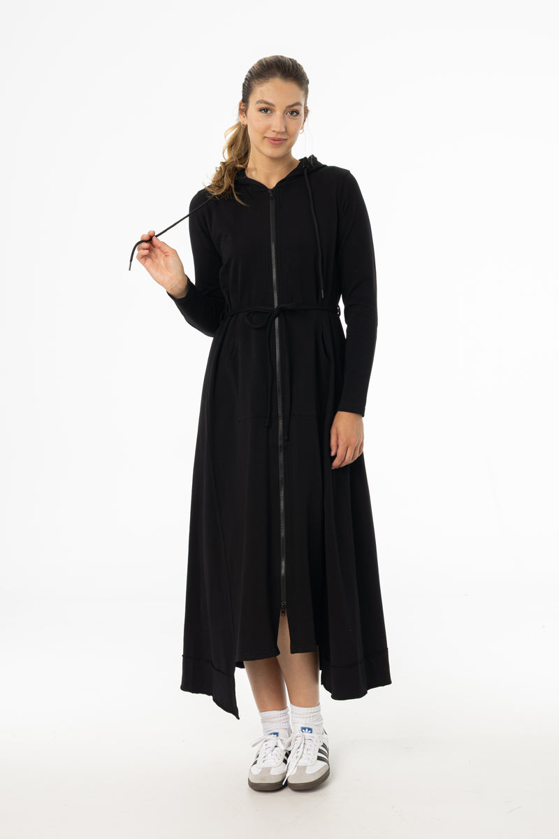 Sweatshirt Maxi Dress Long Hoodie Dress For Women, Comfy Cotton