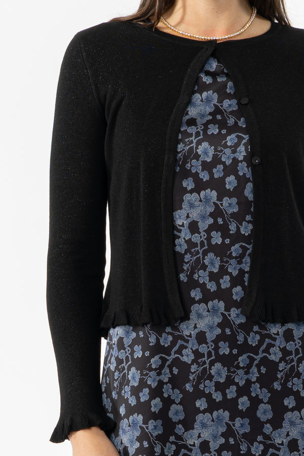 Black Metallic Cardigan