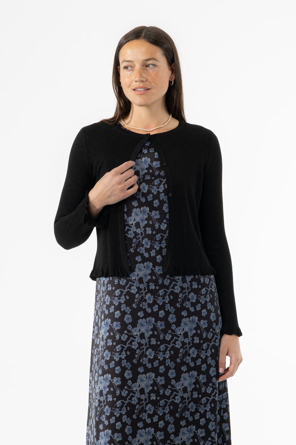 Black Metallic Cardigan