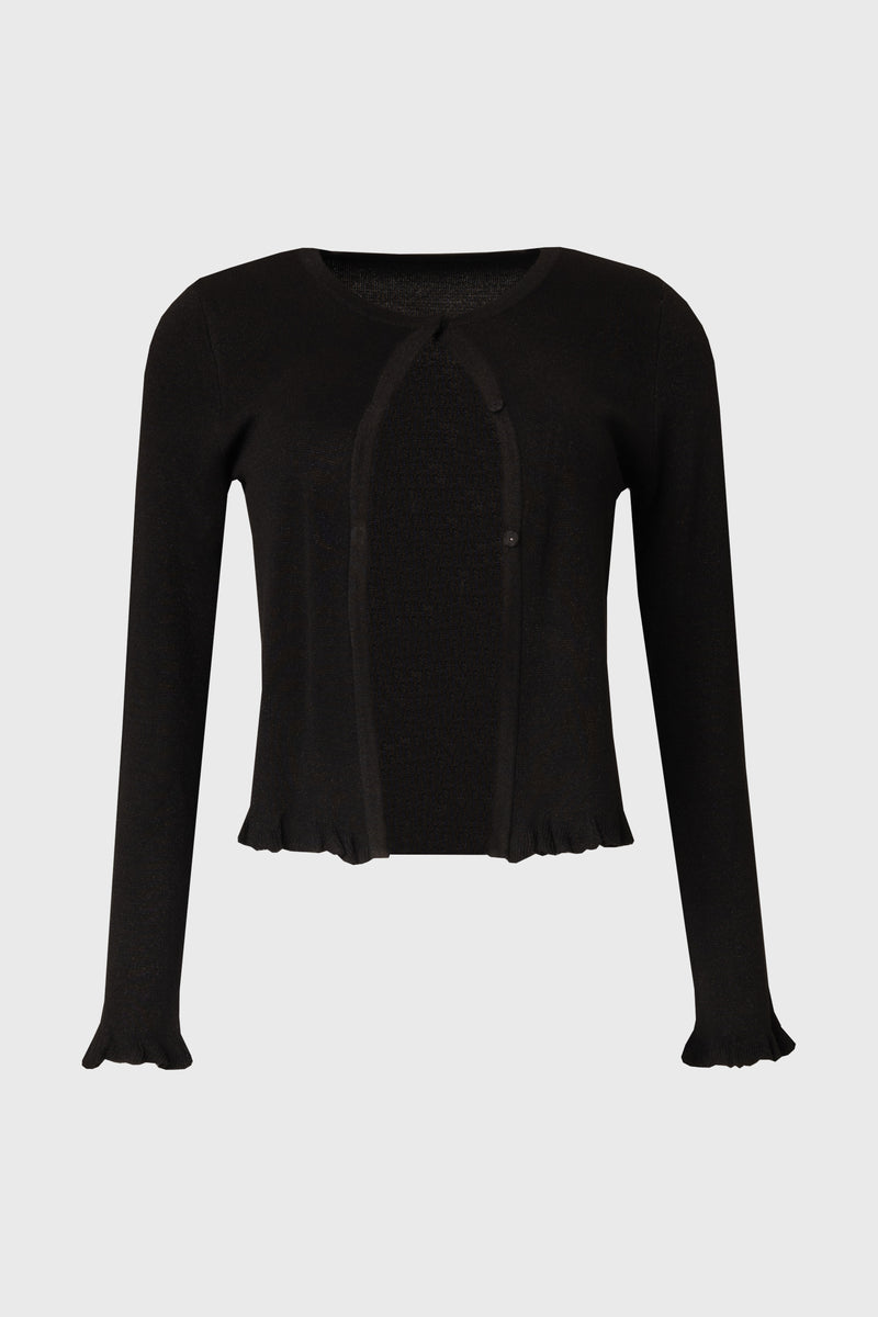 Black Metallic Cardigan
