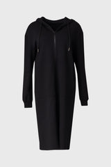 Black Basic Zipper Dress