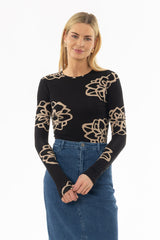 Black Midnight Floral T-Shirt