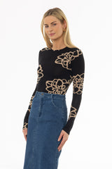 Black Midnight Floral T-Shirt