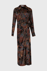 Multicolor Side Tie Maxi Dress