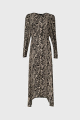 Black Multi Puff Shoulder Maxi Dress
