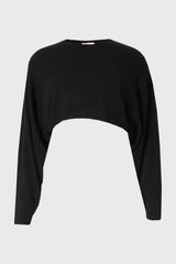 Black Overlay Knit Sweater