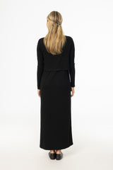 Black Overlay Maxi Dress