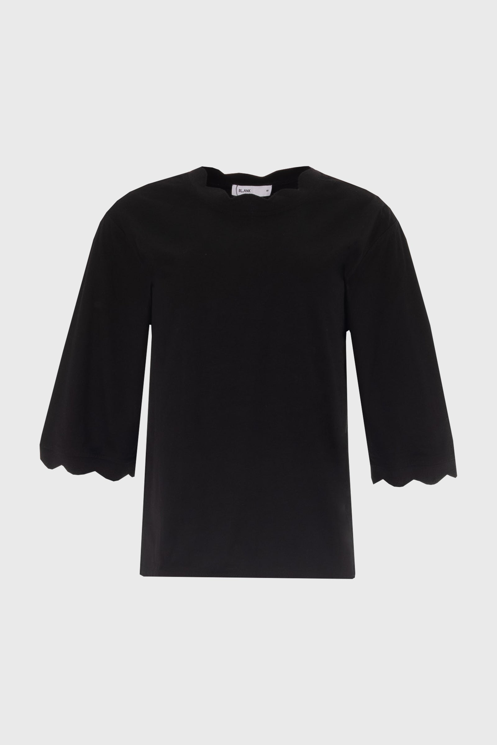 Black Contrast Hem Dolman T-Shirt – BLANK