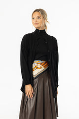 Black Oversized Knit Cardigan