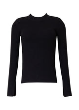 Black Padded Shoulder Sweater