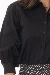 Black Paisley 3/4 Sleeve Blouse