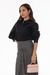 Black Paisley 3/4 Sleeve Blouse