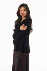 Black Peplum Knit Cardigan
